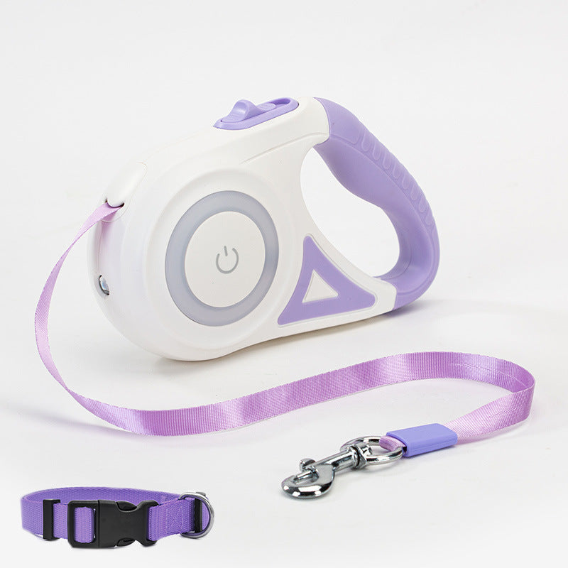 Retractable Leash And Dog Collar Spotlight Automatic