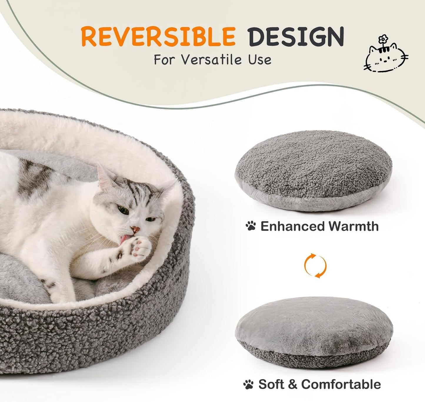 Washable Pet Bed For Small Dogs & Cats