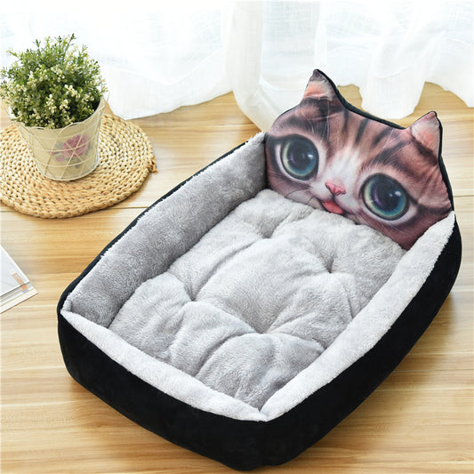 Silly Designs Pet Basket Bed