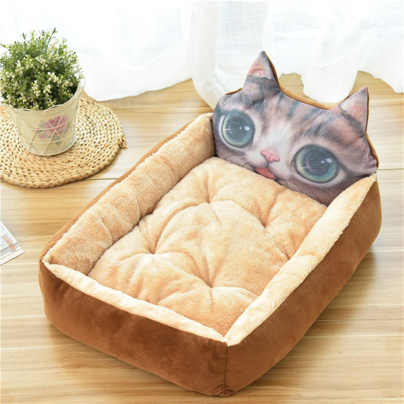 Silly Designs Pet Basket Bed