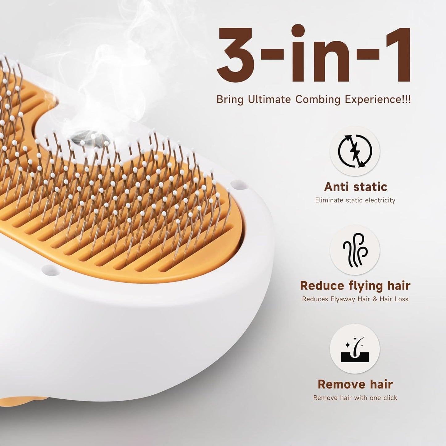 3-in-1 Universal Pet Steam Brush