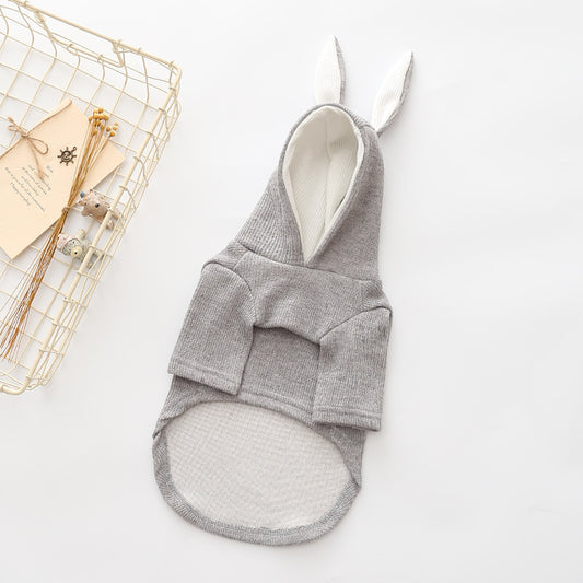 Small dog sweater with rabbit ears