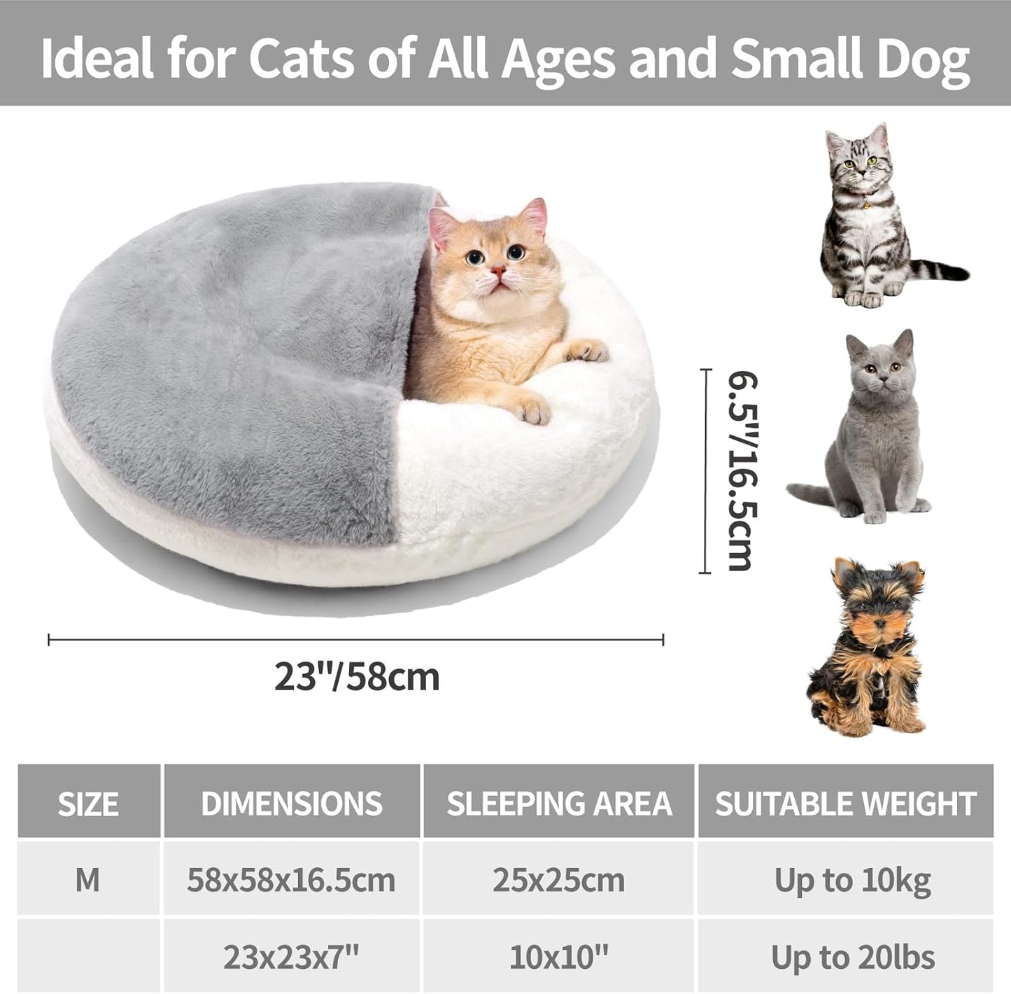 Enclosed Small Dog Bed Cave