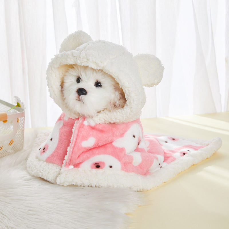 Pet Warm Thickened Hooded Pajama Flannel