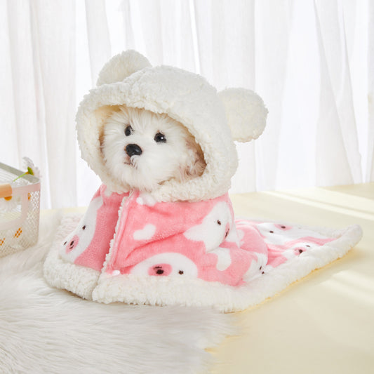 Pet Warm Thickened Hooded Pajama Flannel